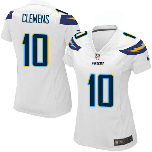 Women's Elite Kellen Clemens Nike Jersey White Road - #10 NFL Los Angeles Chargers